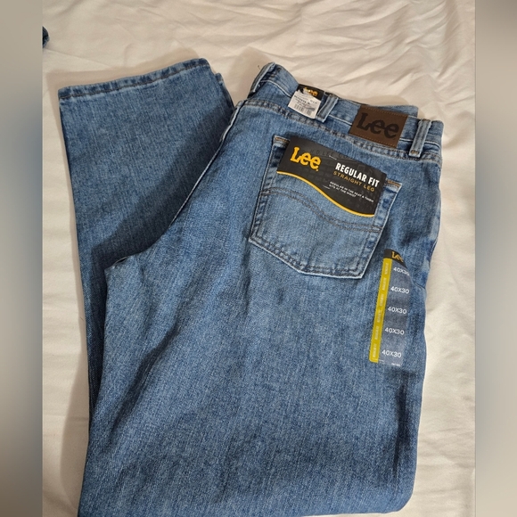 Lee regular fit straight leg jeans vintage stone sz 40x30 nwt - Picture 1 of 2